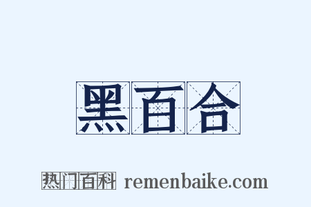 黑百合是什么意思的图片